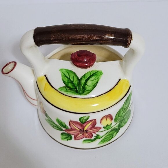 Vintage Ucagco China Hand Painted in Japan Small Teapot Planter ~ Succulents - Picture 5 of 11